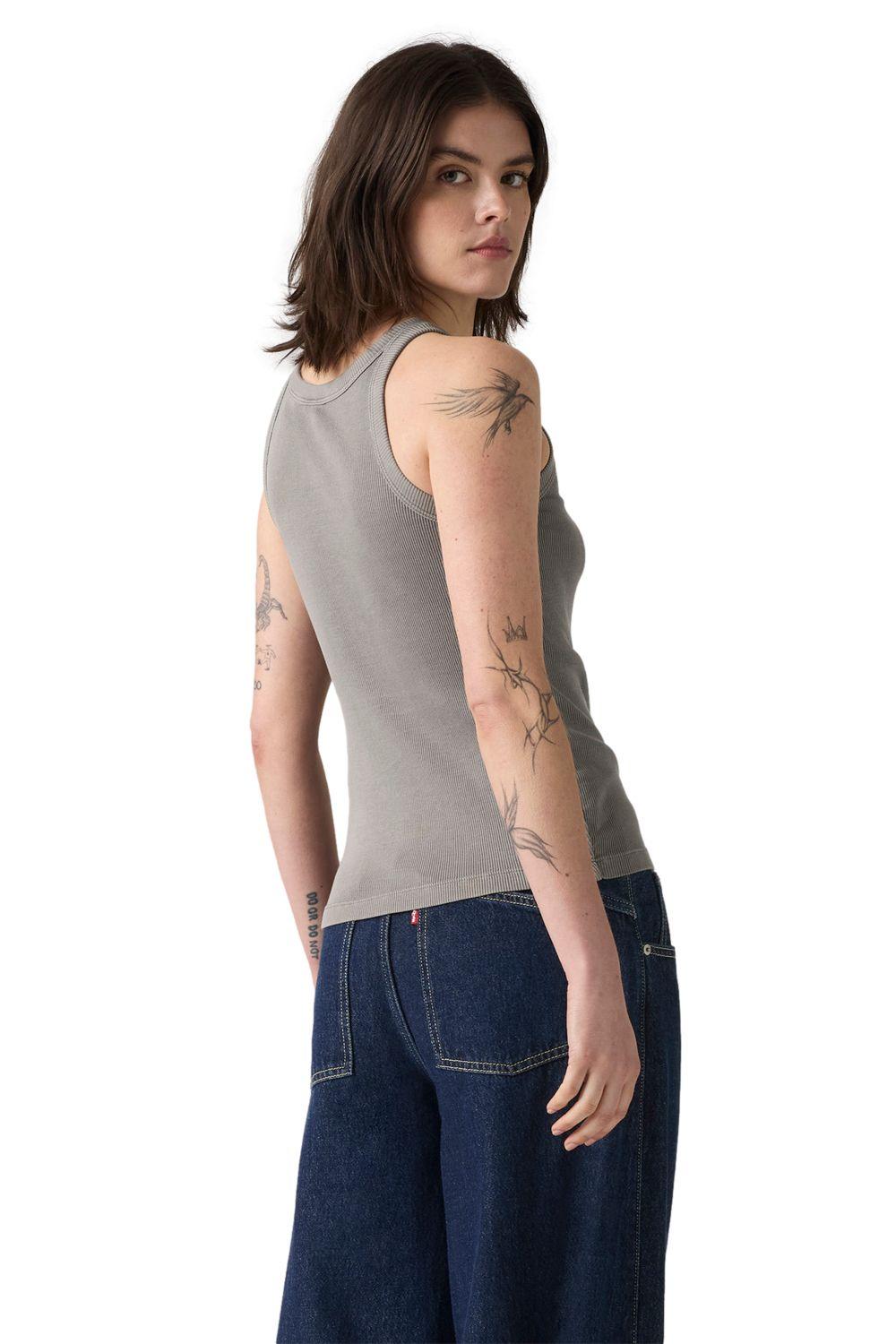 Polera Mujer Essential Racer Tank Gris Levis A3381-0024-1