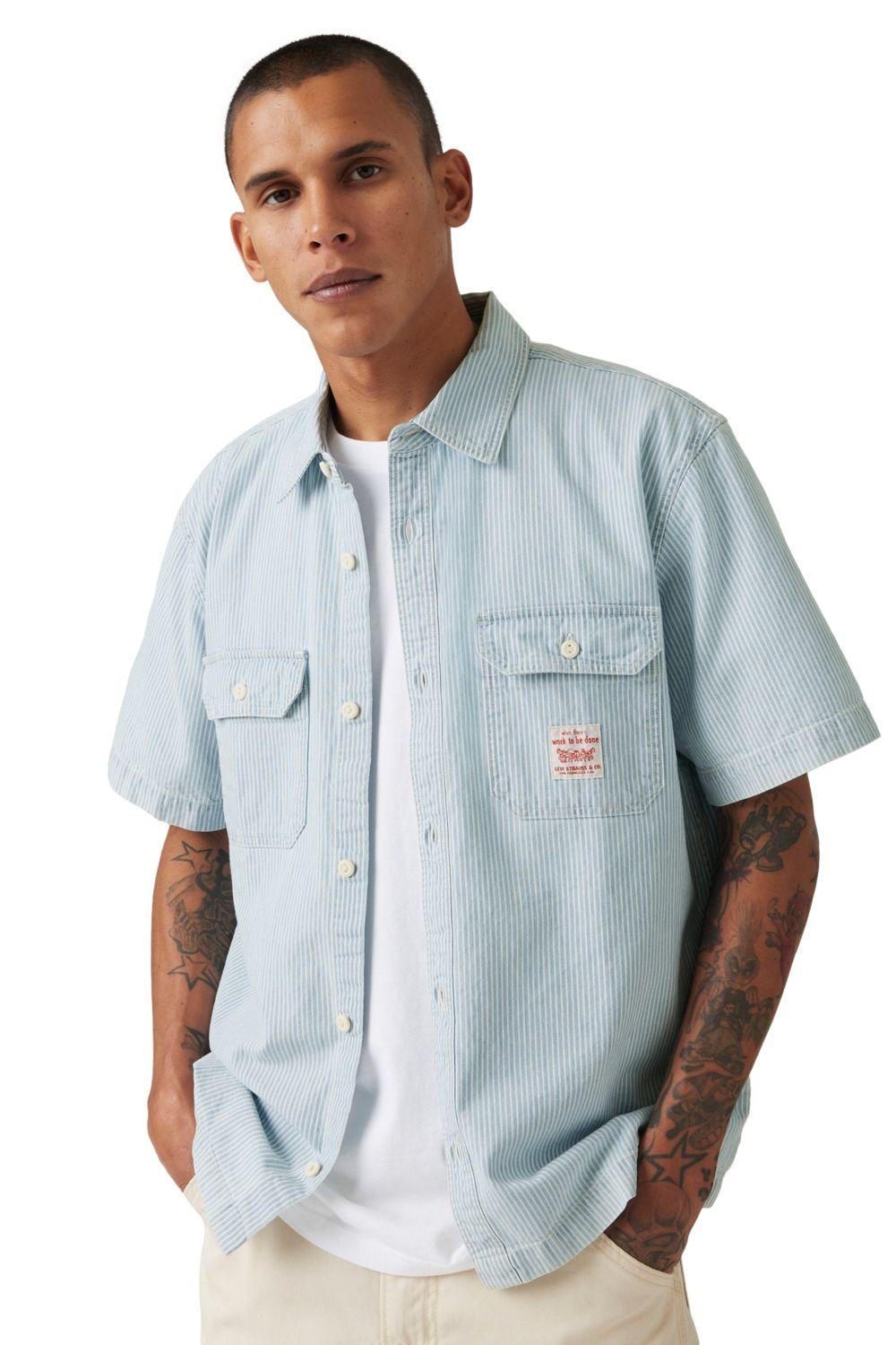 Camisa Hombre Dalton Worker Celeste Levis 001TA-0000-2