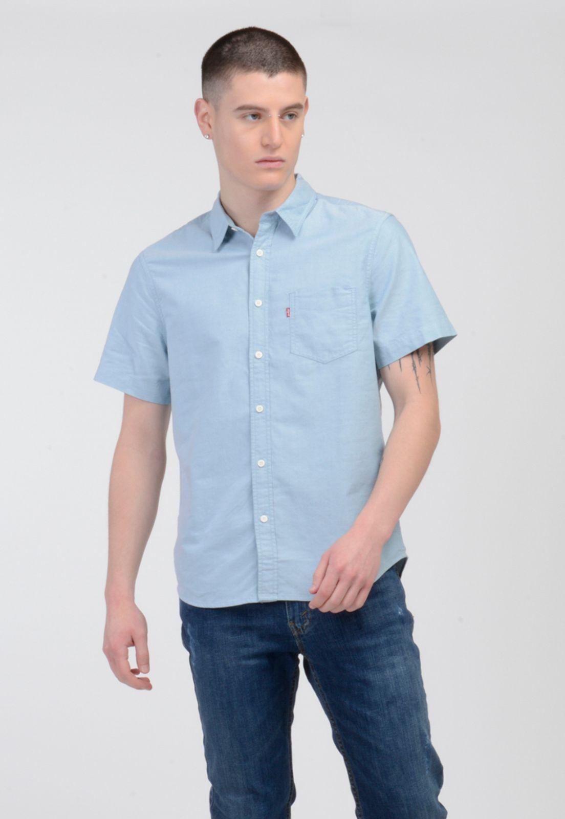 Camisa Hombre Lisa Azul Levis 86627-0085-0