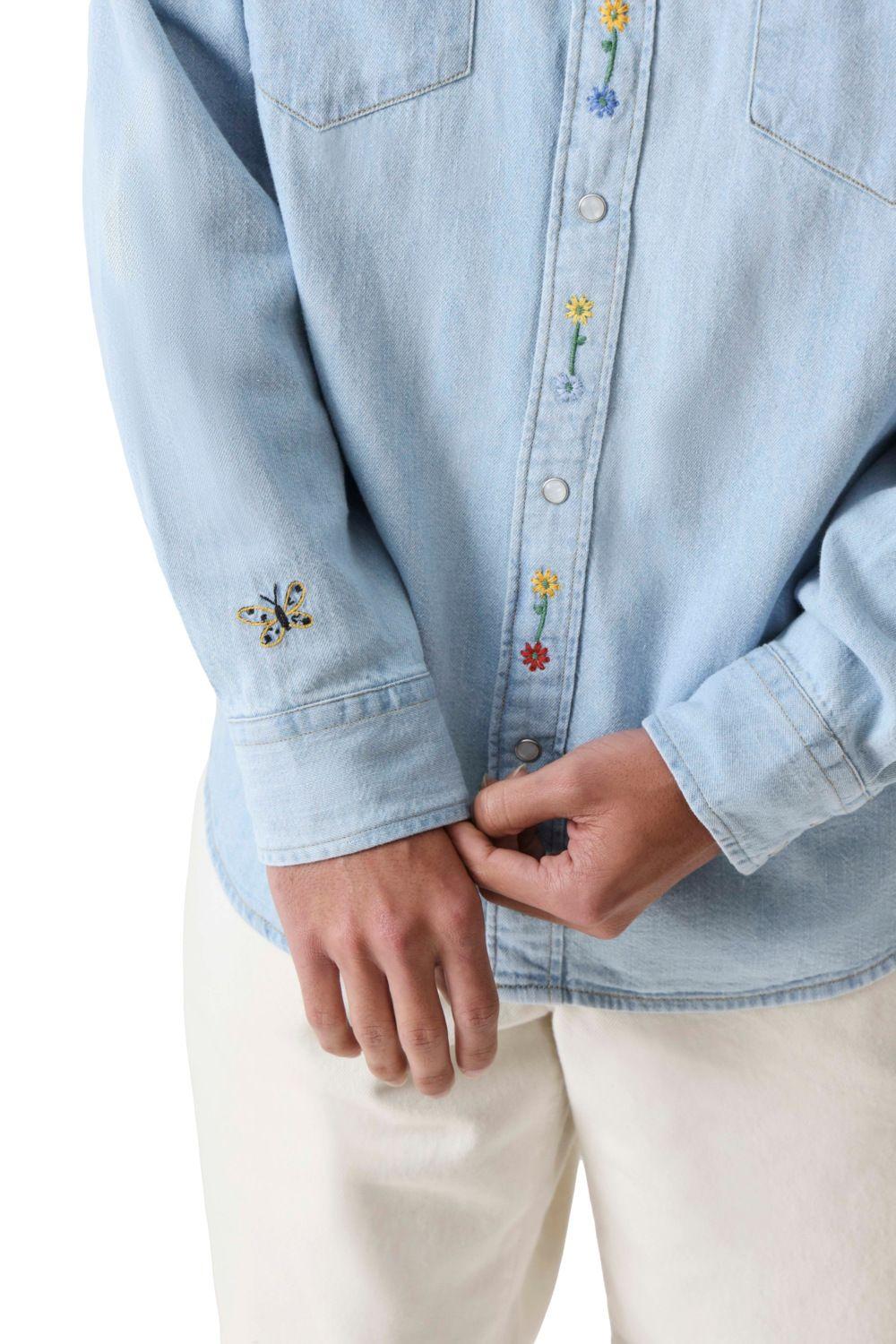 Camisa Hombre Relaxed Fit Western Azul Levis A1919-0076-3