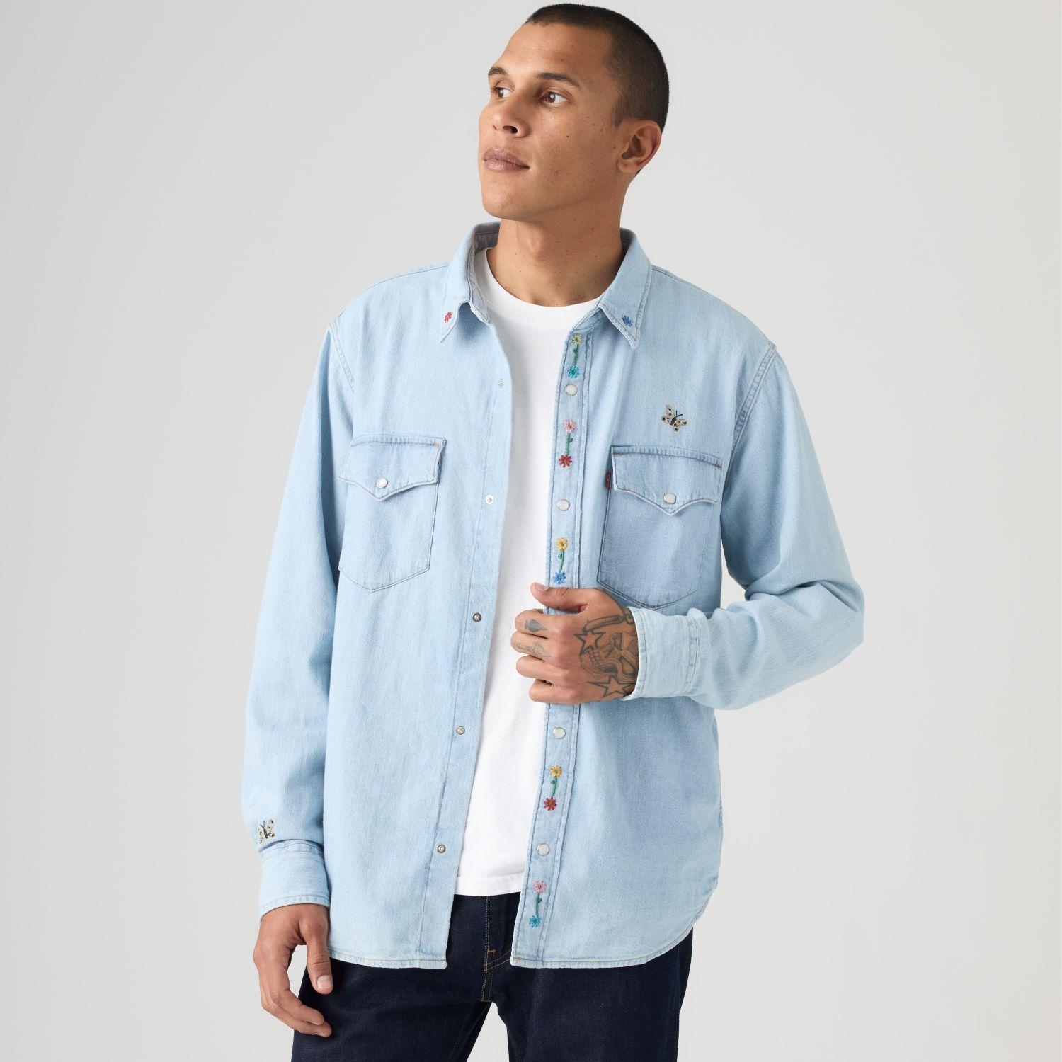 Camisa Hombre Relaxed Fit Western Azul Levis A1919-0076-2