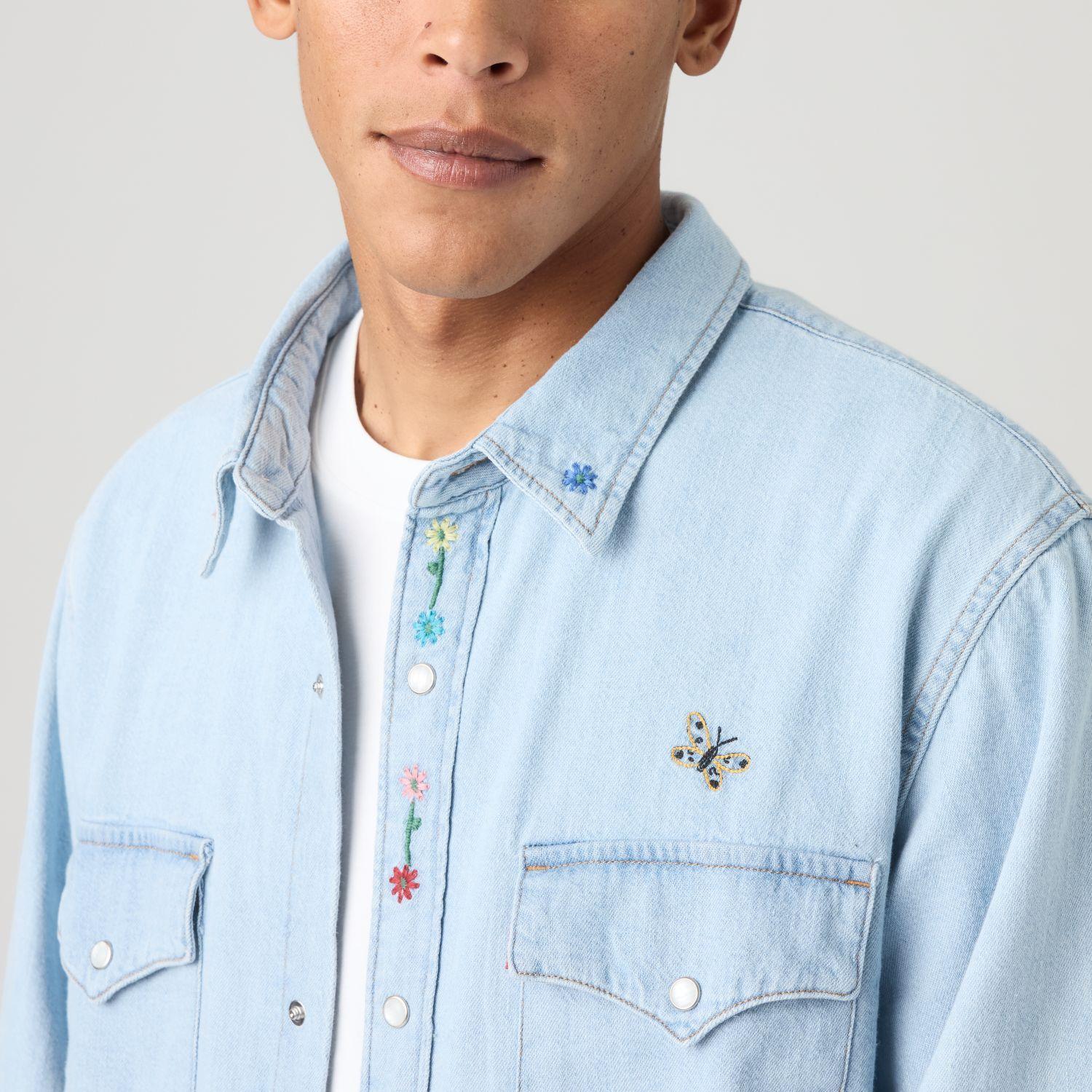 Camisa Hombre Relaxed Fit Western Azul Levis A1919-0076-3