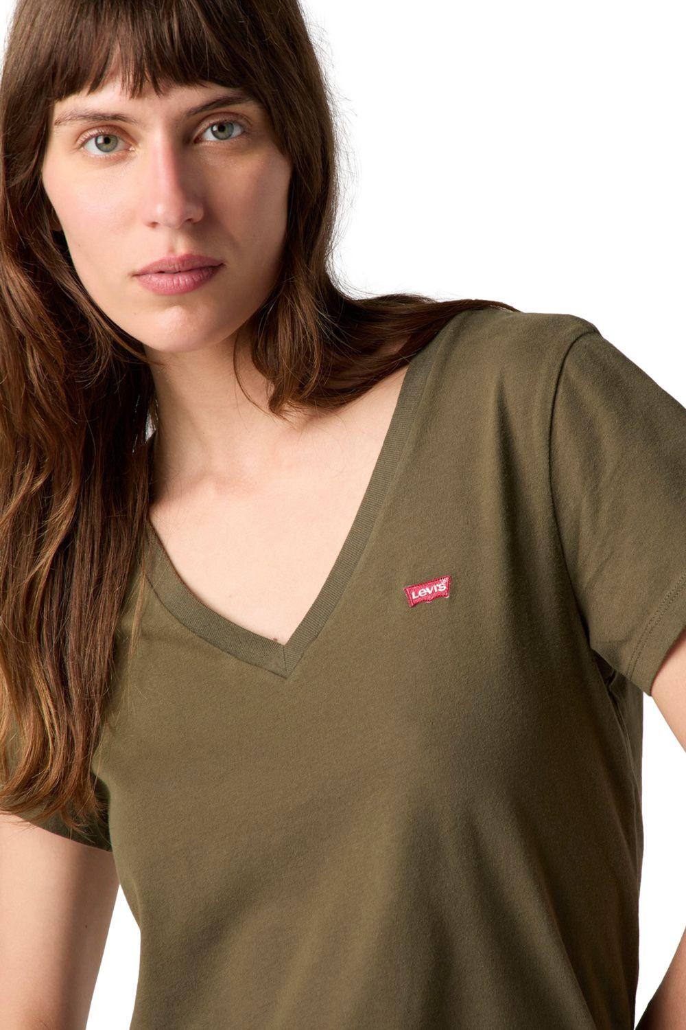 Polera Mujer Perfect Vneck Verde Levis 85341-0105-3