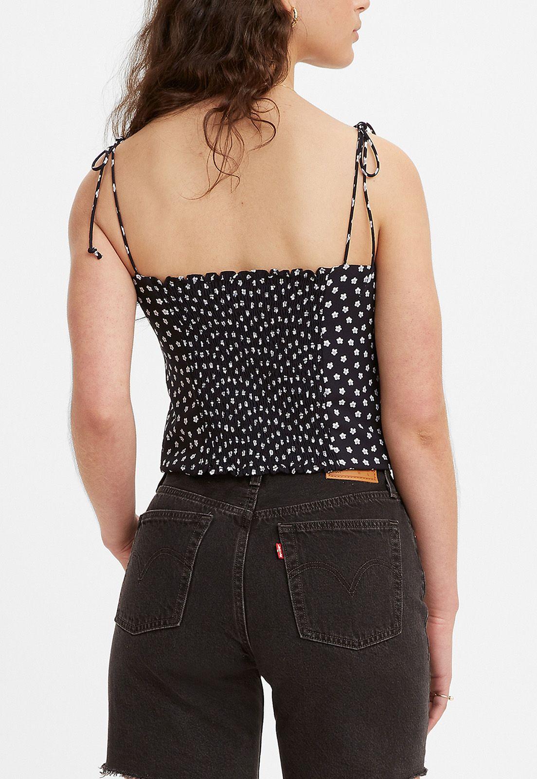 Polera Mujer Sin Mangas Con Puntos Negra Levis A3356-0002-1