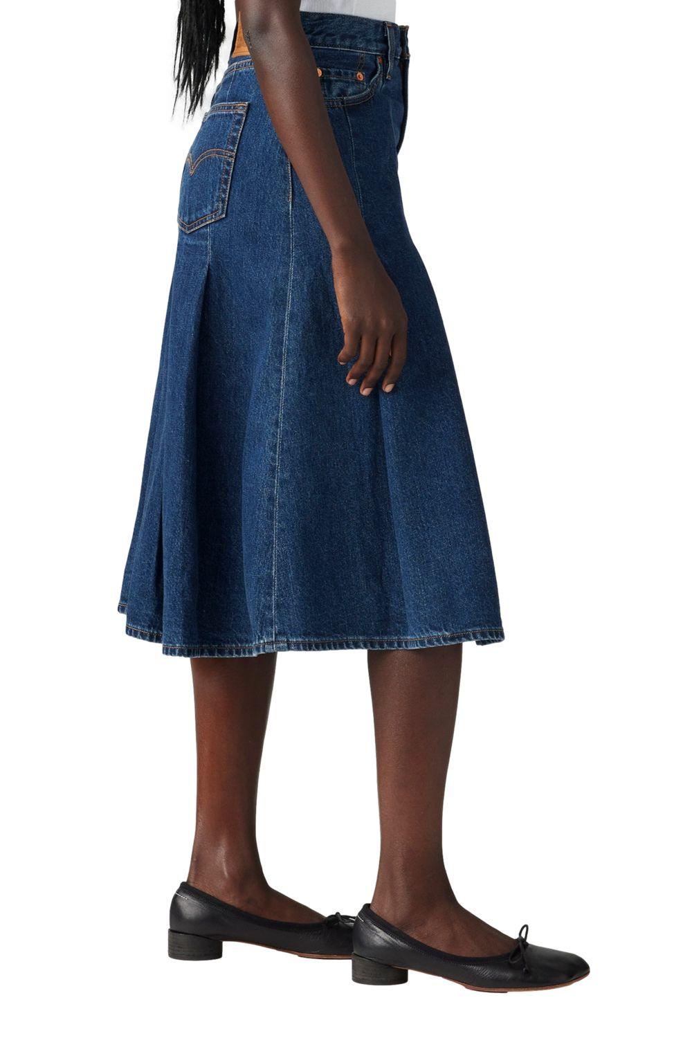 Falda Mujer Pleated Midi Skirt Azul Levis 001VN-0000-1