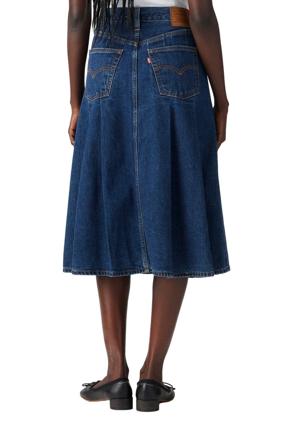 Falda Mujer Pleated Midi Skirt Azul Levis 001VN-0000-2