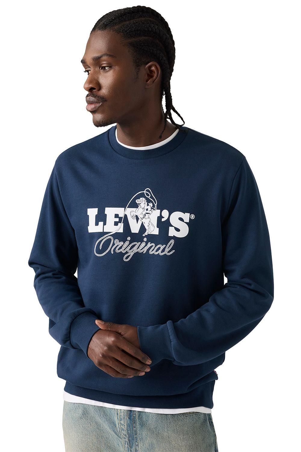 Polerón Hombre Standard Graphic Crew Azul Levis 38423-0164-2