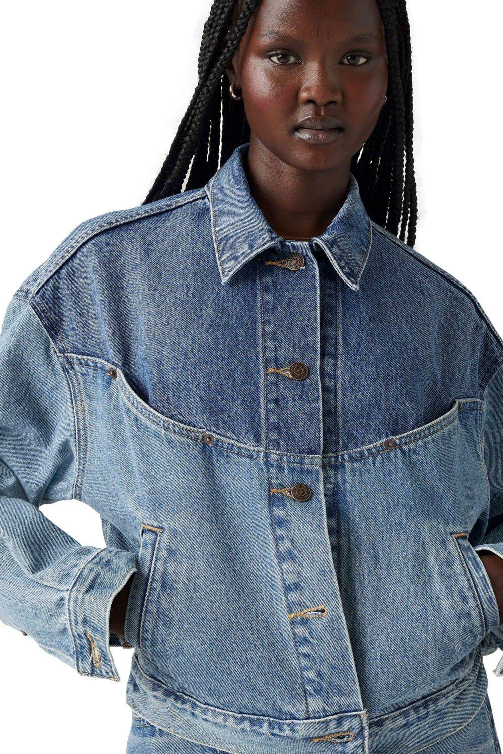 Chaqueta Mujer 90s Trucker Western Celeste Levis 001WO-0000-3