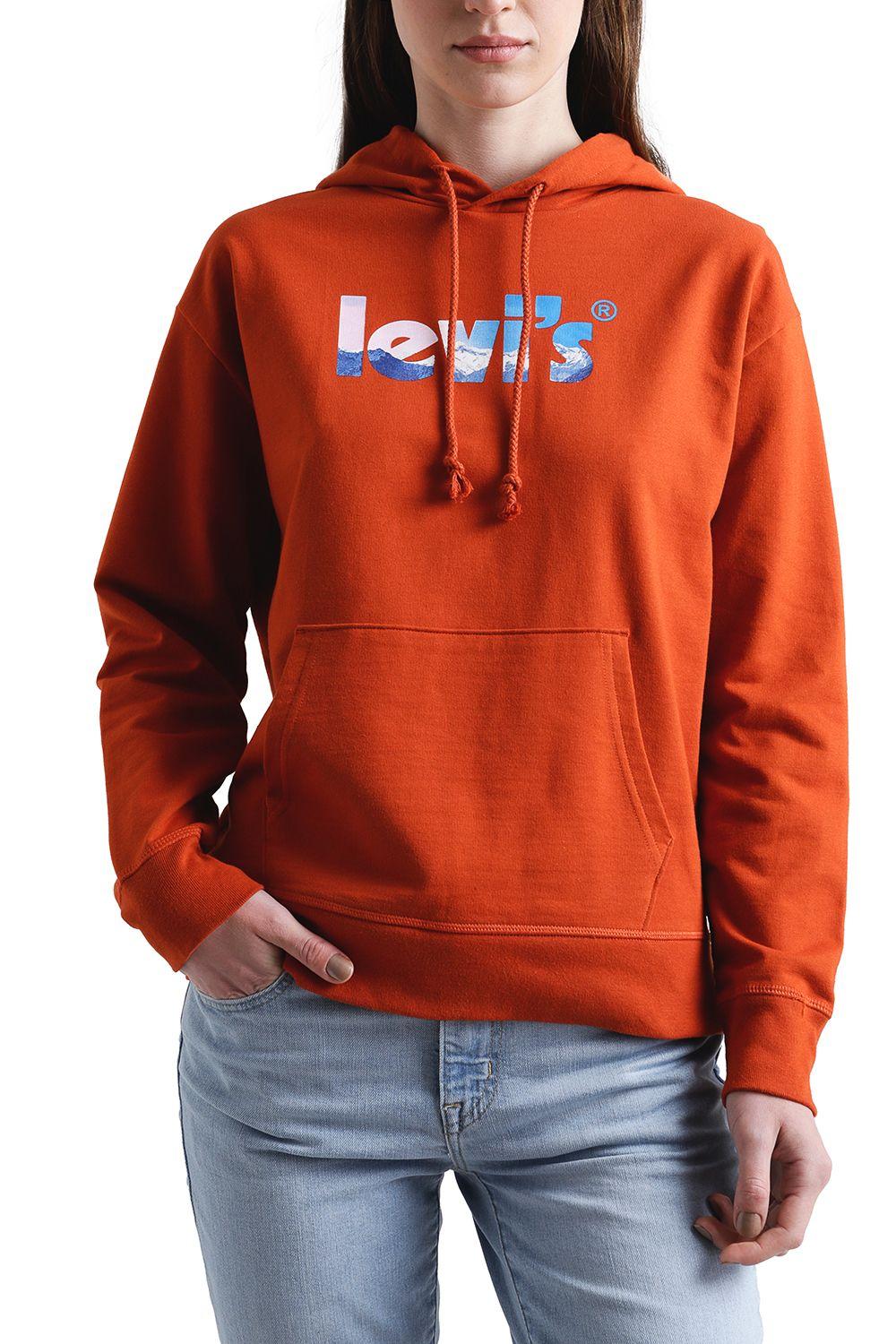 Polerón Mujer Gráfico Hoodie Logo Porter Rojo Levis 18487-0238-0