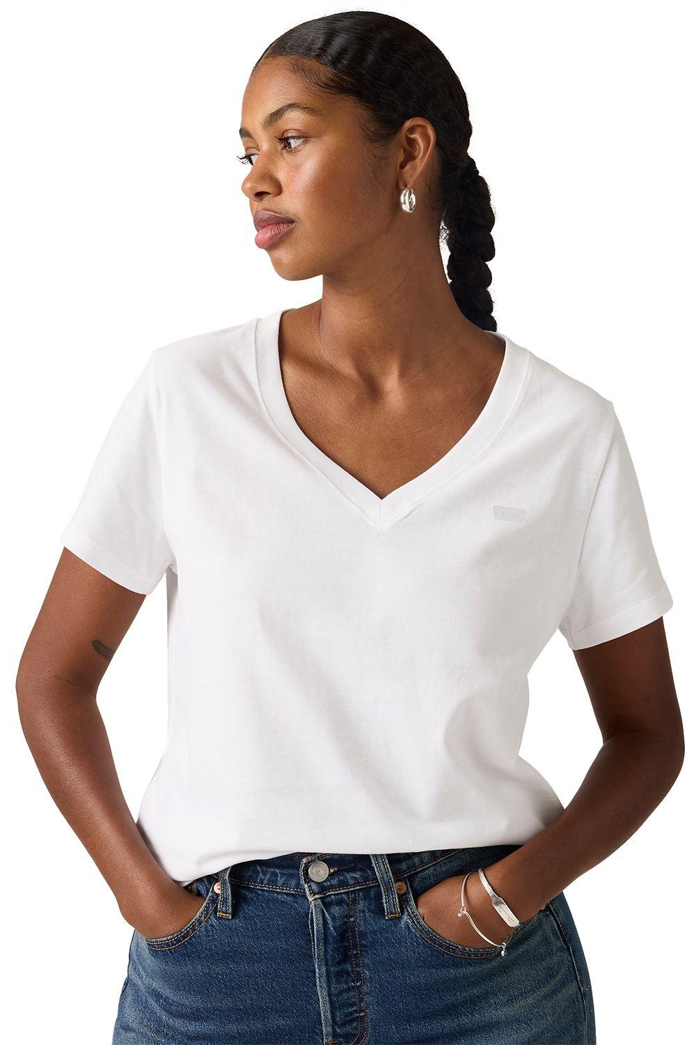 Polera Mujer Favorite V-neck Blanco Levis 005J6-0011-2