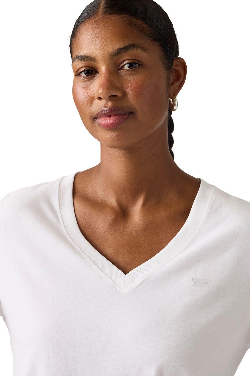 Polera Mujer Favorite V-neck Blanco Levis 005J6-0011-3