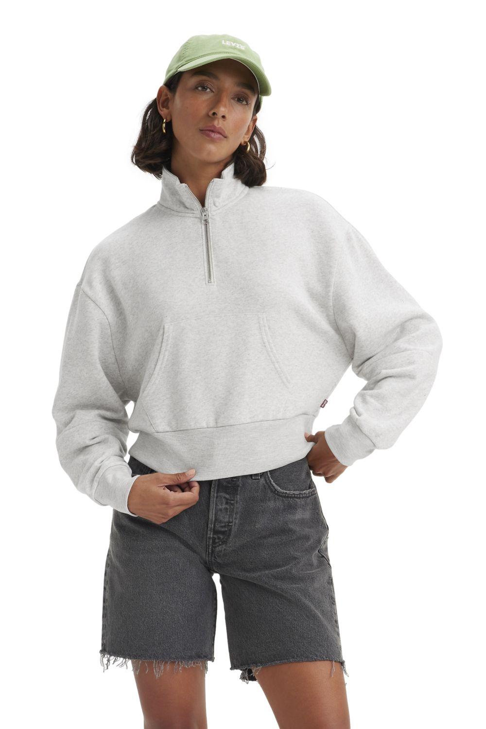 Polerón Mujer Regular Fit Quarter Zip Gris Levis A8459-0001-0