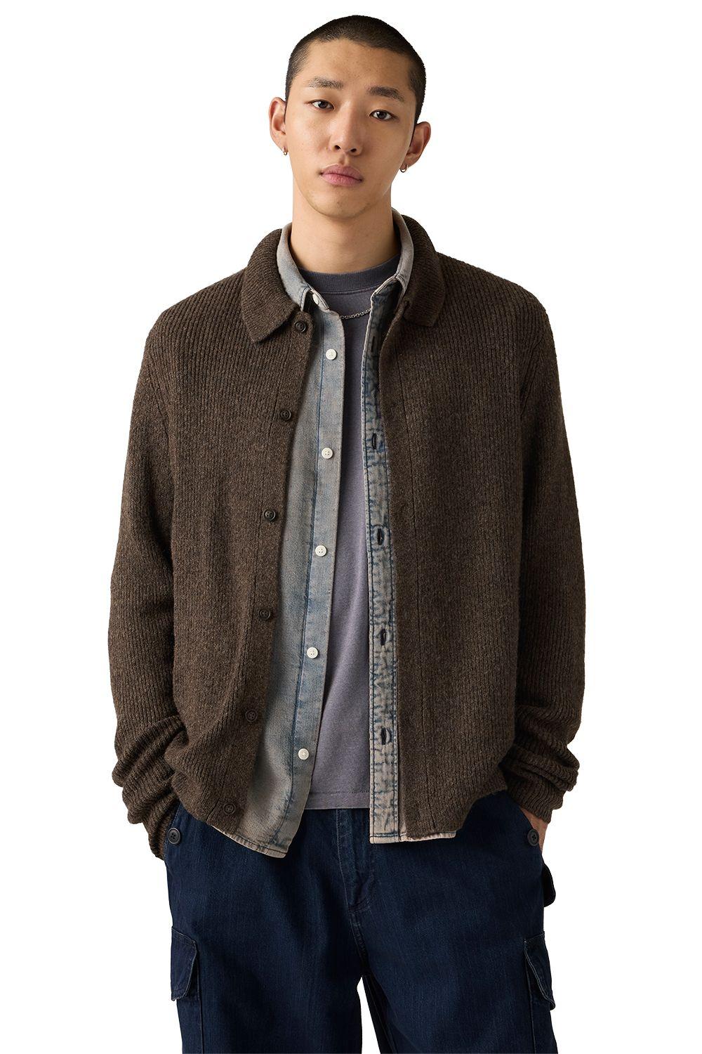 Sweater Hombre Catalina Cardigan Café Levis 0058V-0001-2