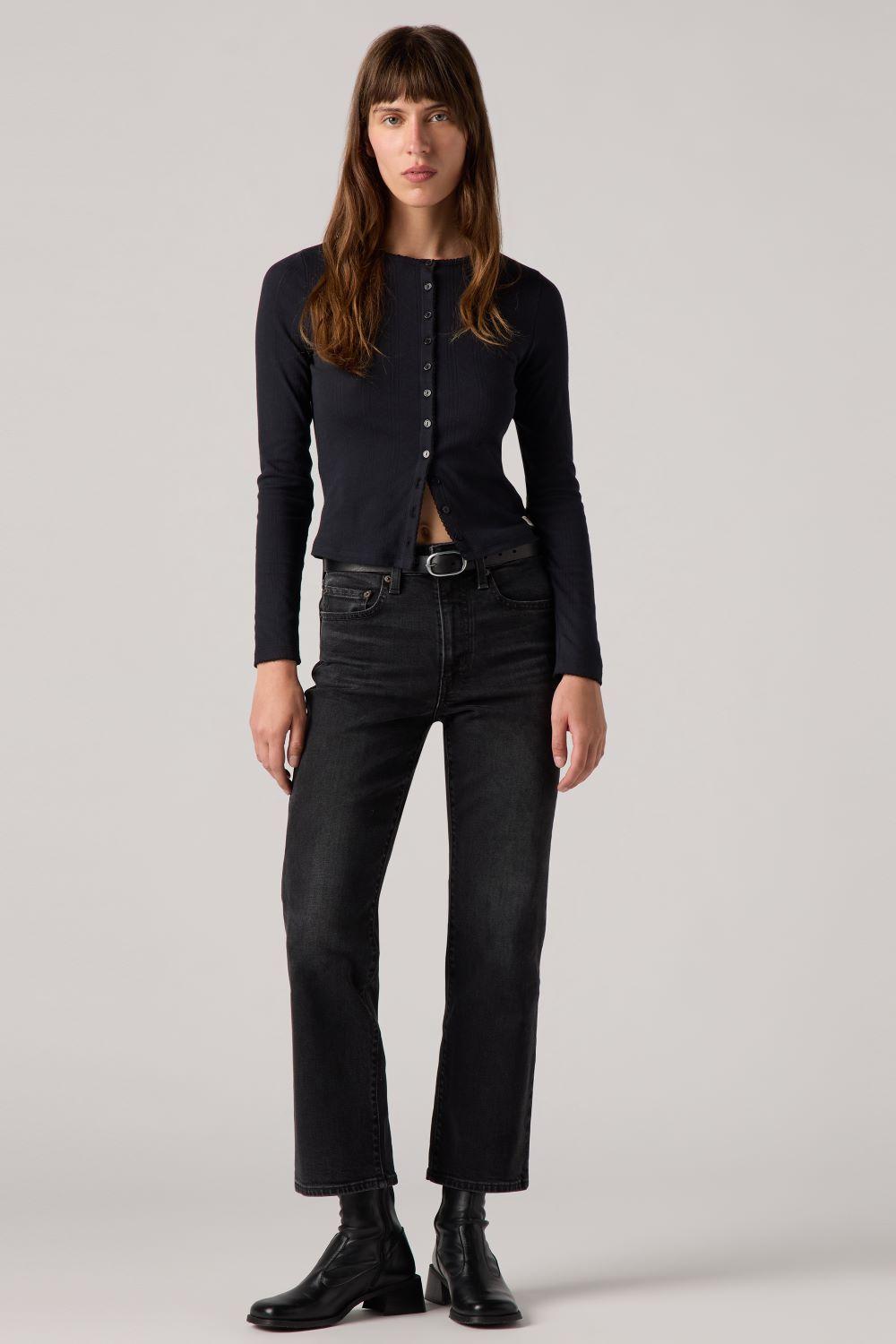 Jeans Mujer 725 Authentic Kick Boot Negro Levis 001W1-0009-4