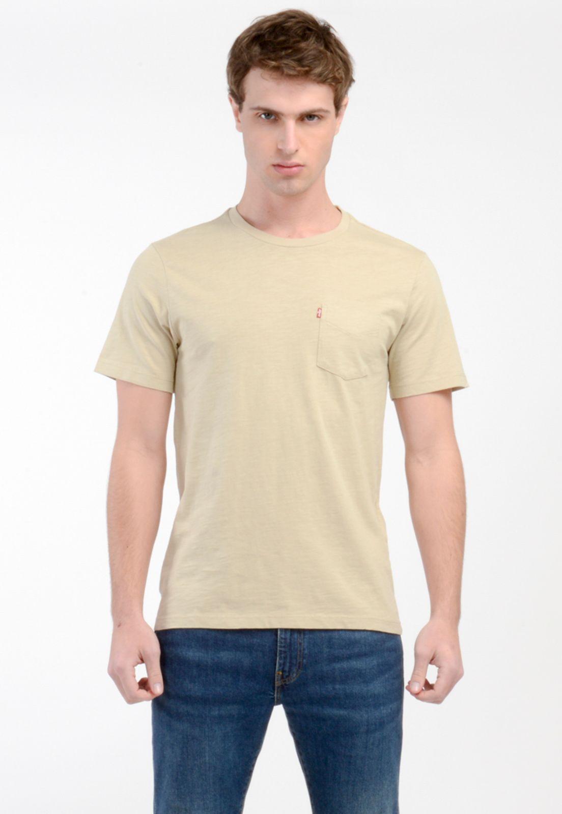 Polera Hombre Cuello Redondo Lisa Beige Levis 19342-0252-0