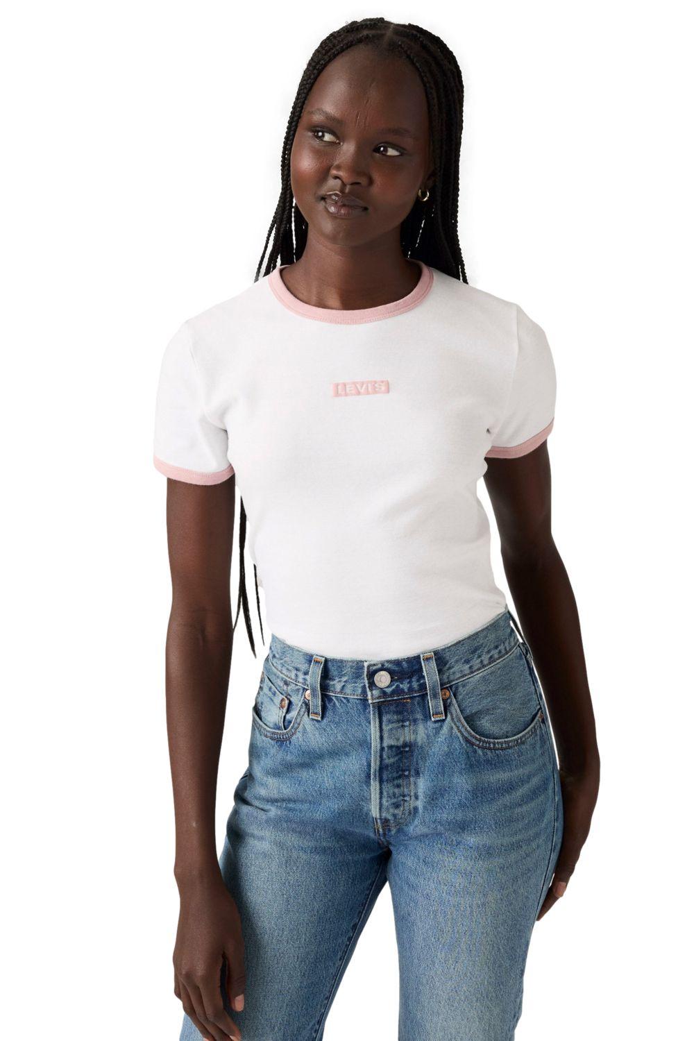Polera Mujer Graphic Ringer Rickie Blanco Levis A3519-0047-2