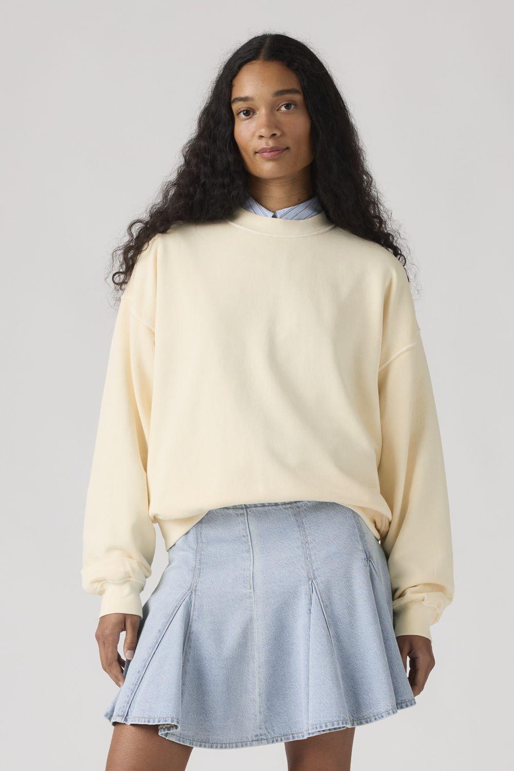 Polerón Mujer Vintage Boxy French Terry Beige Levis 006DW-0002-0