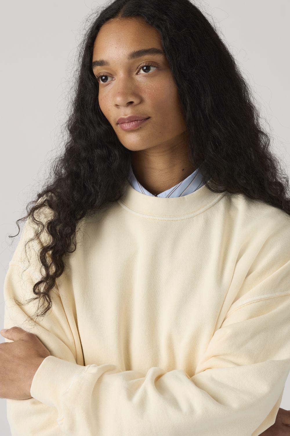 Polerón Mujer Vintage Boxy French Terry Beige Levis 006DW-0002-2