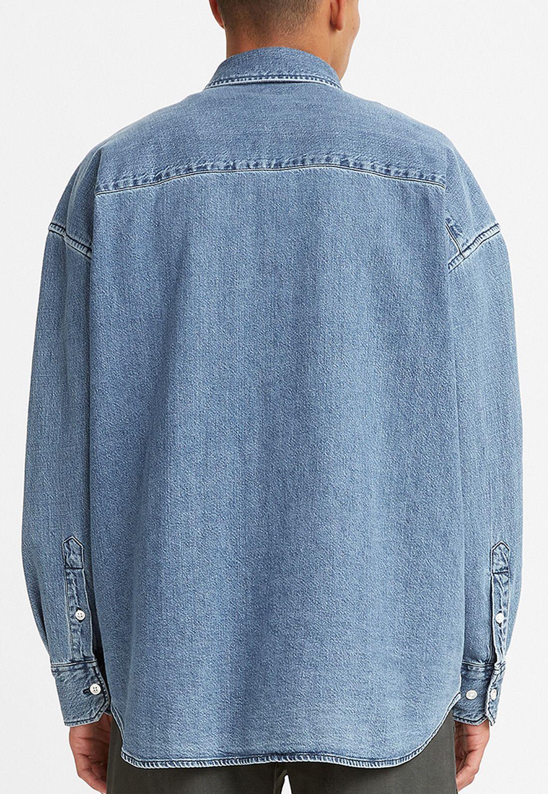 Camisa Hombre Lisa Azul Levis A1915-0001-1