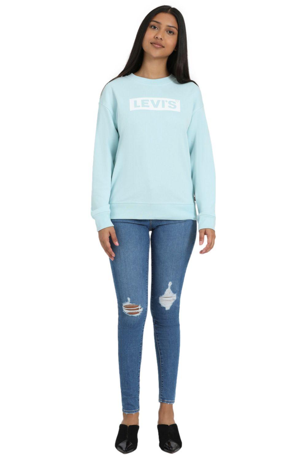 Polerón Mujer Graphic Standard Celeste Levis 18686-0096-3