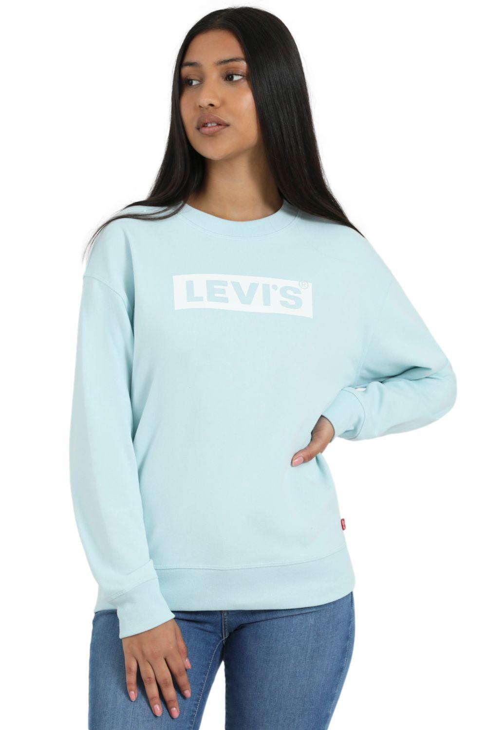 Polerón Mujer Graphic Standard Celeste Levis 18686-0096-4