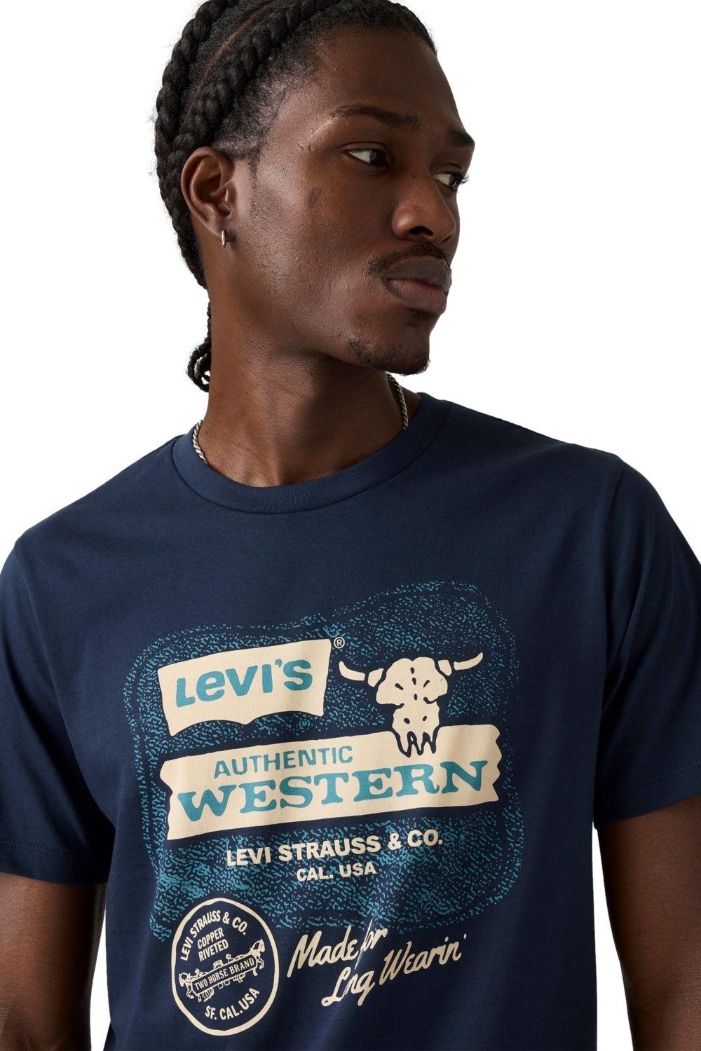 Polera Hombre Graphic Crewneck Tee Azul Levis 22491-1972-3