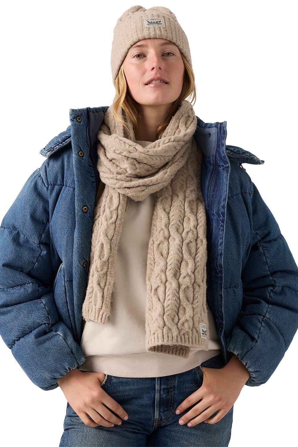 Bufanda Mujer Holiday Scarf Ov Beige Levis 004D6-0001-2