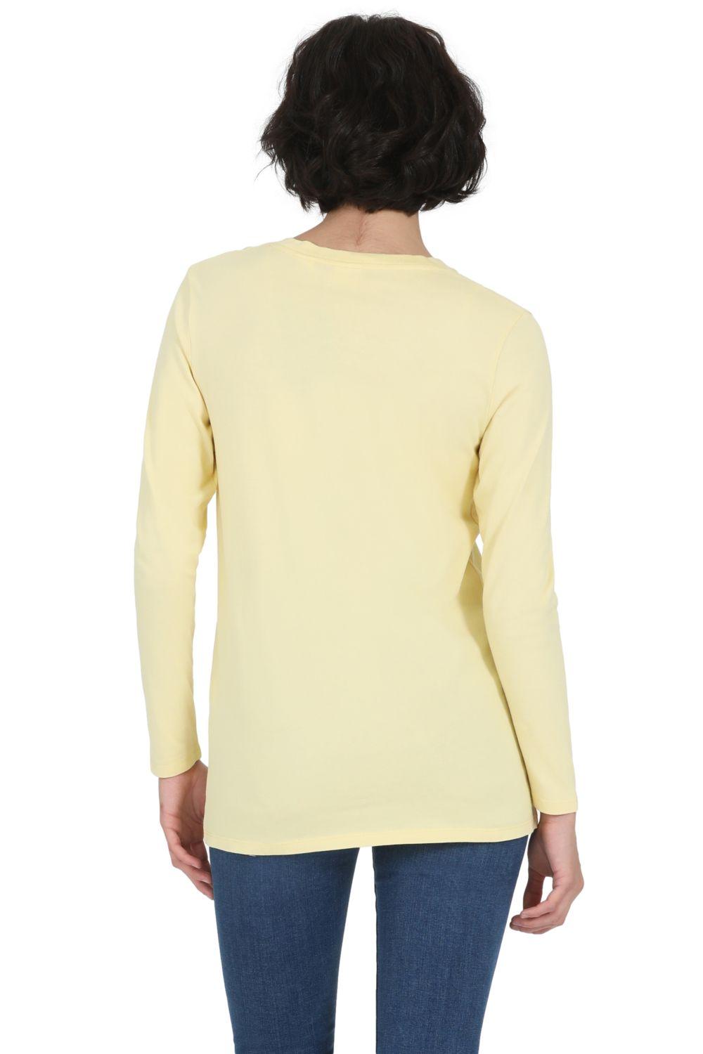 Polera Mujer Manga Larga Amarilla Levis A3052-0002-2