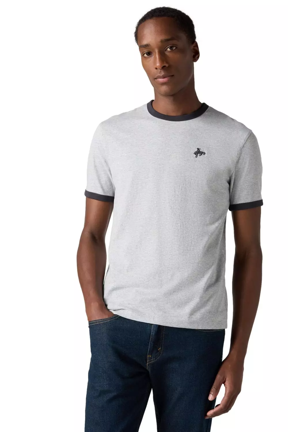 Polera Hombre Retro Emb Ringer Tee Gris Levis 003R5-0001-2