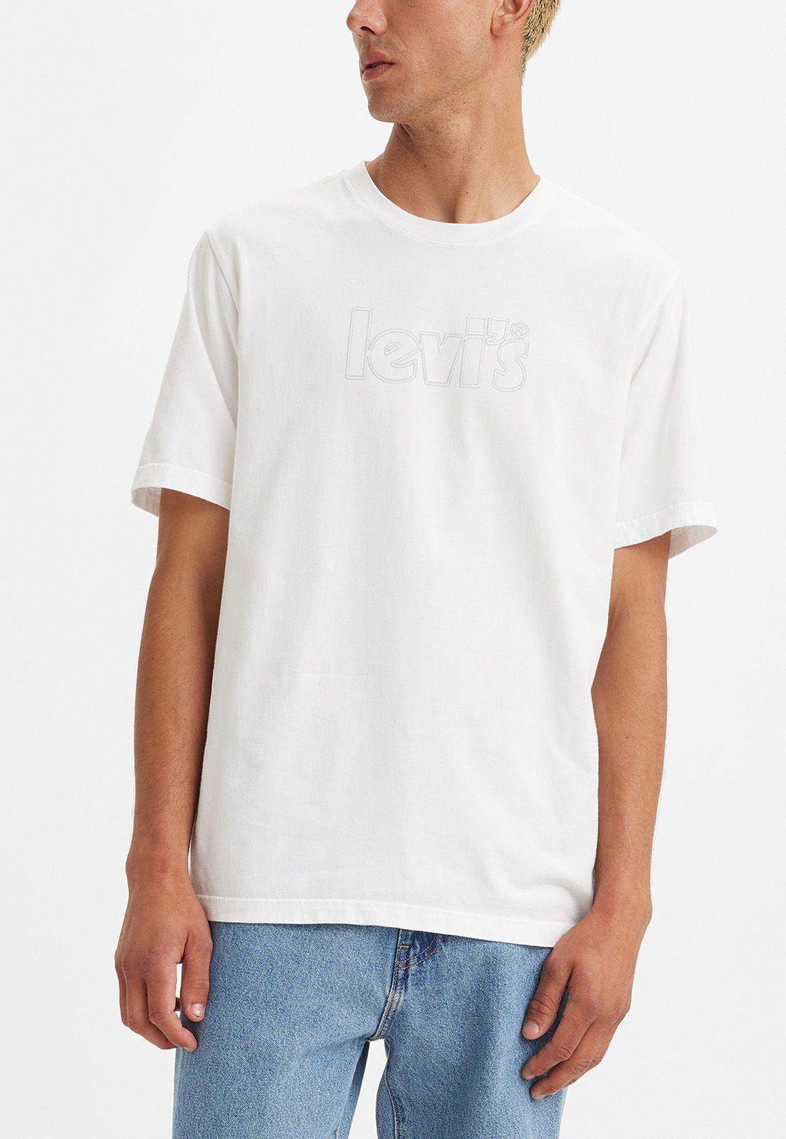 Polera Hombre Relax Logo Porter Blanca Levis 16143-0741-0