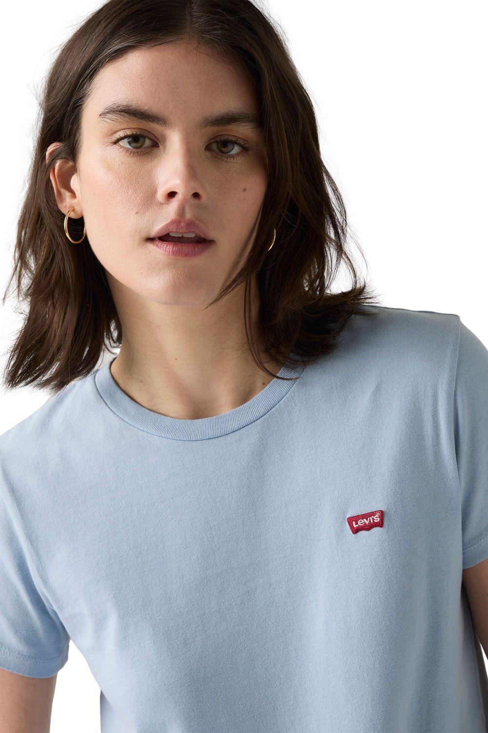 Polera Mujer Perfect Tee Celeste Levis 39185-0398-3