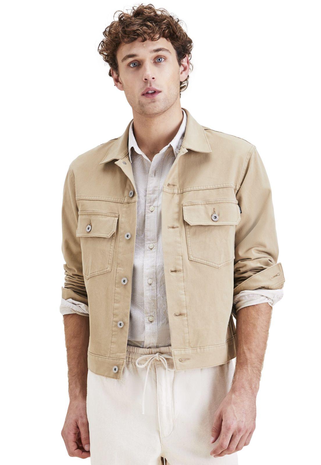Chaqueta Hombre Trucker Regular Fit Khaki-0
