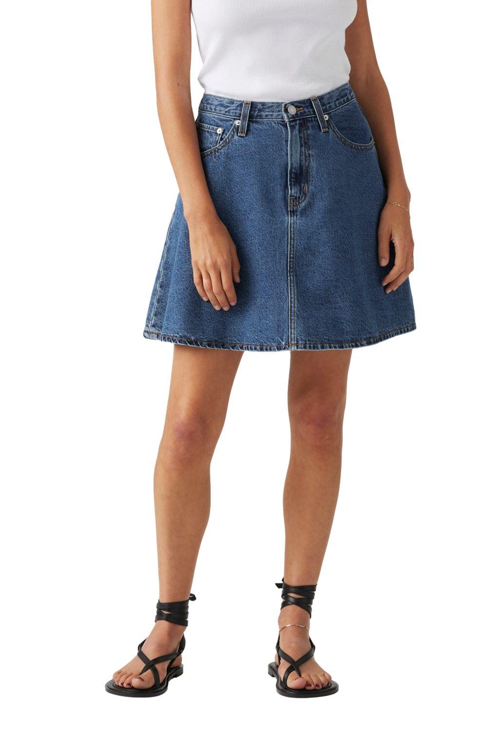Falda Mujer Mini Flounce Skirt Azul Levis A8725-0006-0