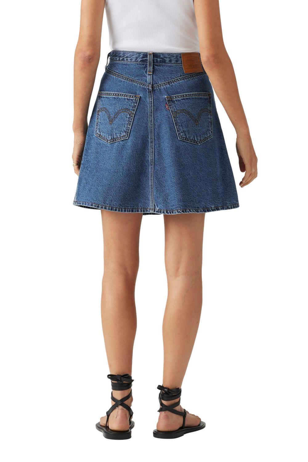 Falda Mujer Mini Flounce Skirt Azul Levis A8725-0006-2