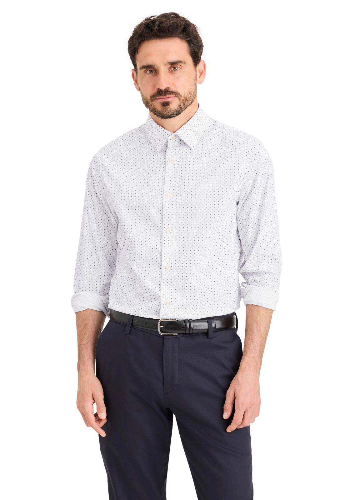 Camisa Hombre Workday LS Classic Fit Blanco Puntos A9386-0041-0