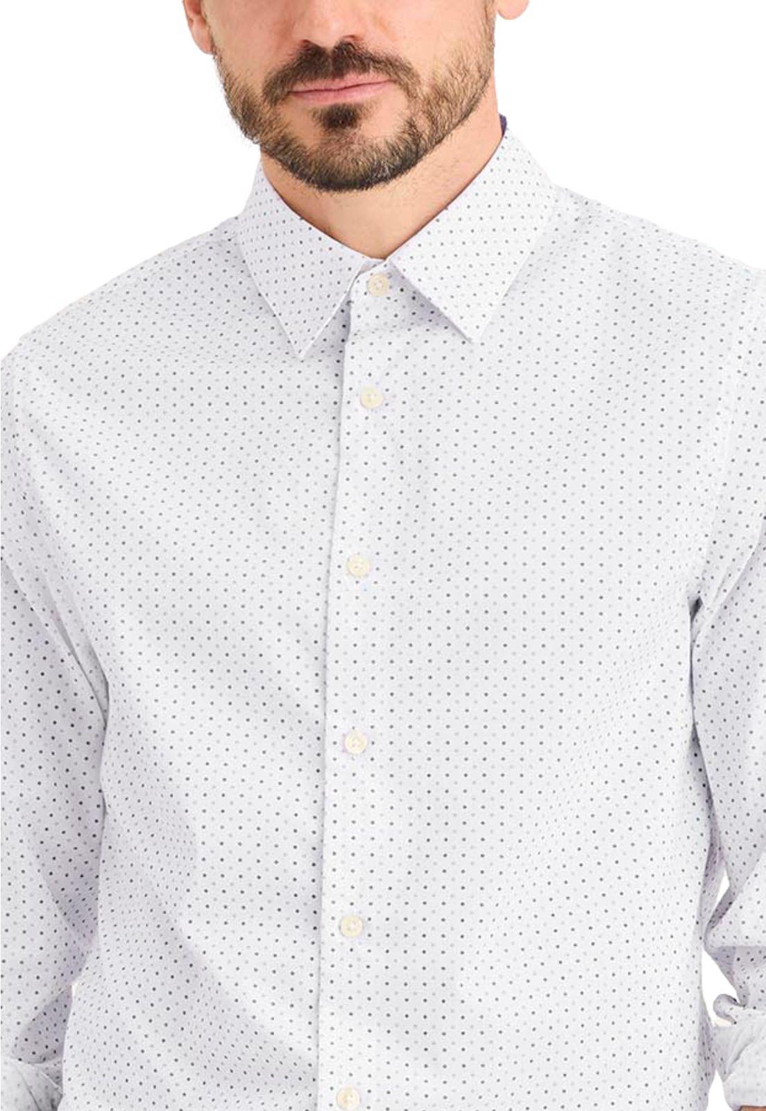 Camisa Hombre Workday LS Classic Fit Blanco Puntos A9386-0041-1