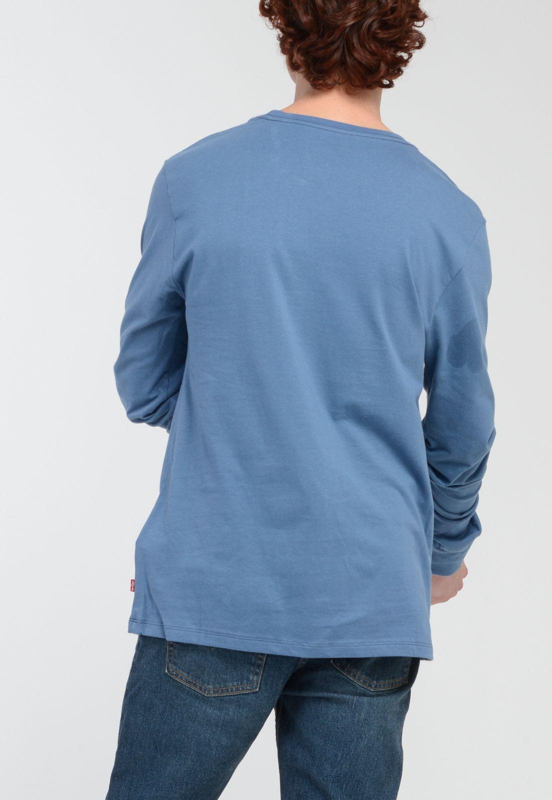 Polera Hombre Manga Larga Azul Levis 36015-0141-1