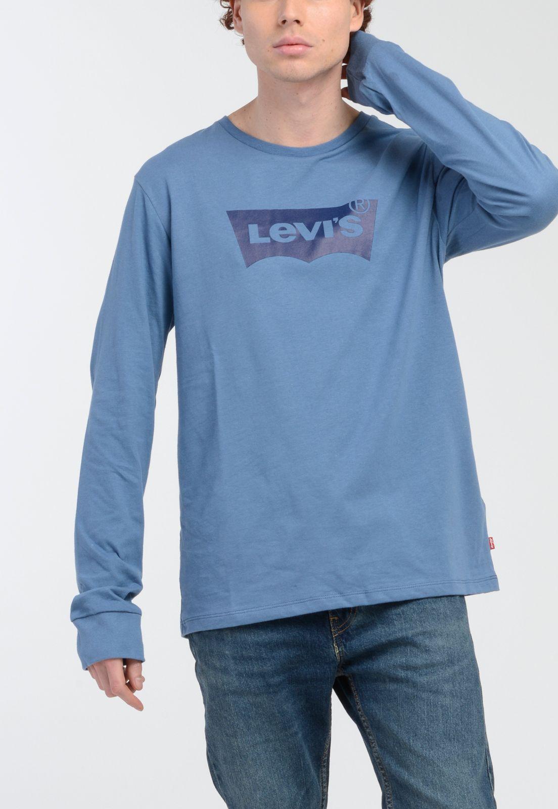 Polera Hombre Manga Larga Azul Levis 36015-0141-0