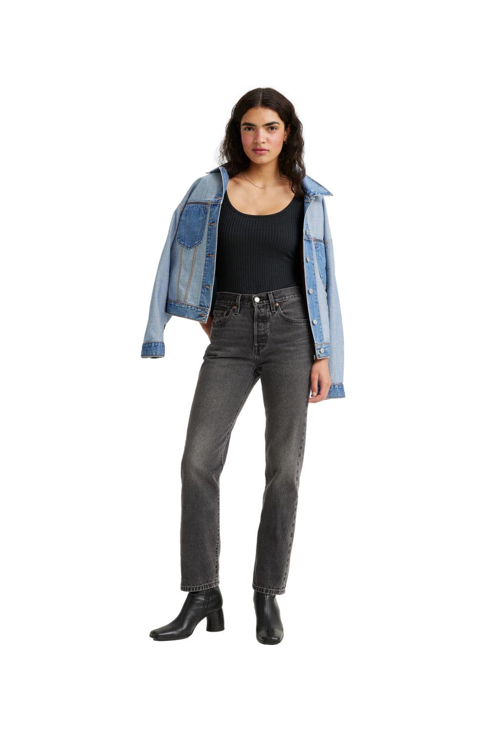 Jeans Mujer 501 Original Fit Negro Levis 12501-0452-3