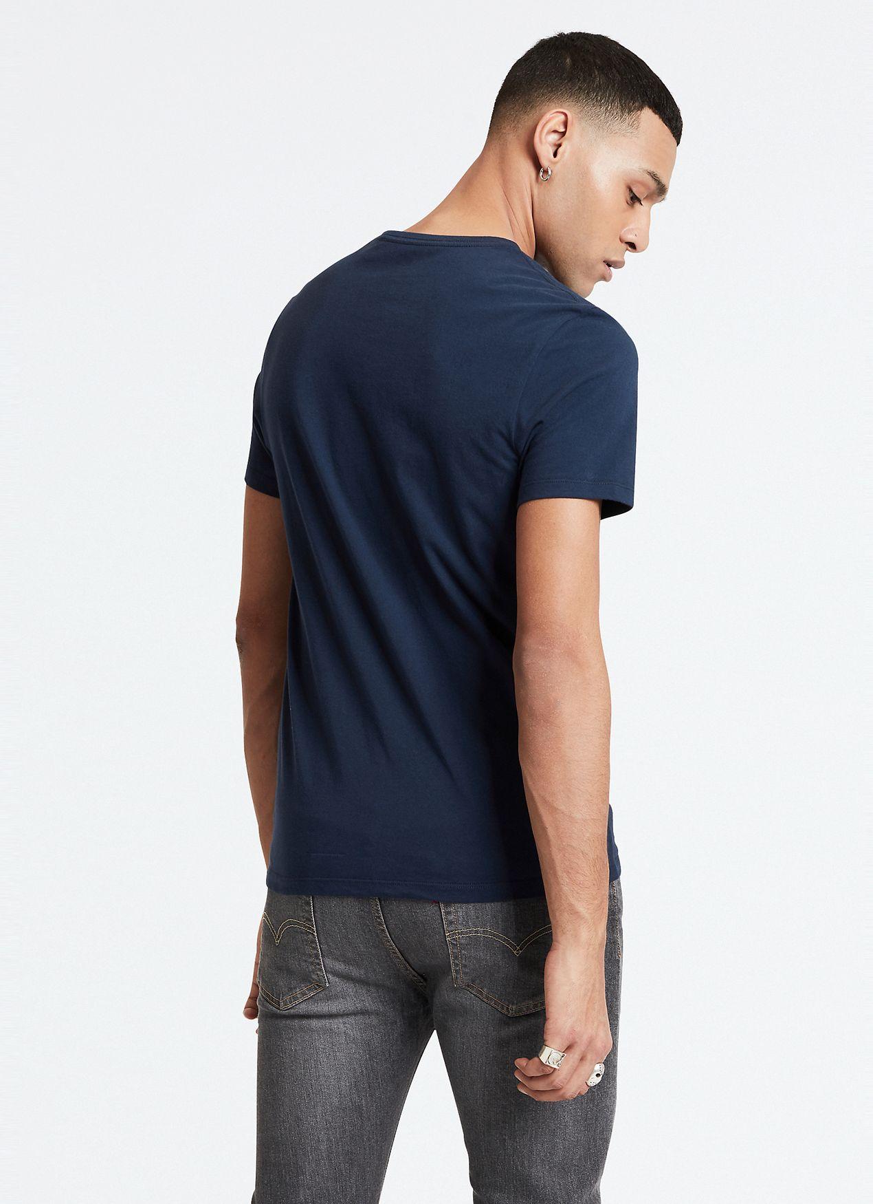 Polera Hombre 2 Pack Slim Azul/Blanco Levis 79541-0002-2