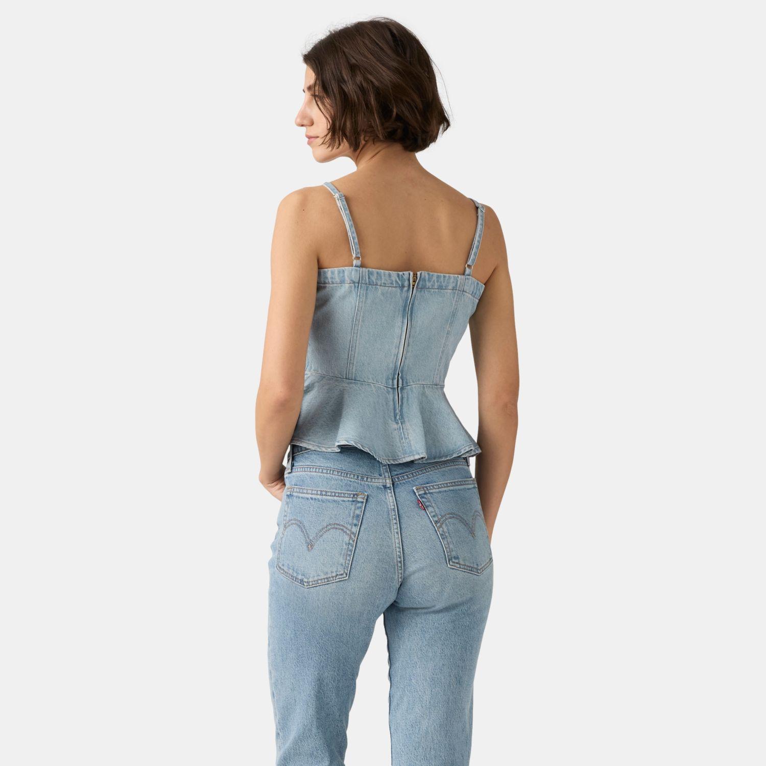 Blusa Mujer Anderson Flounce Top Celeste Levis 005EX-0002-1