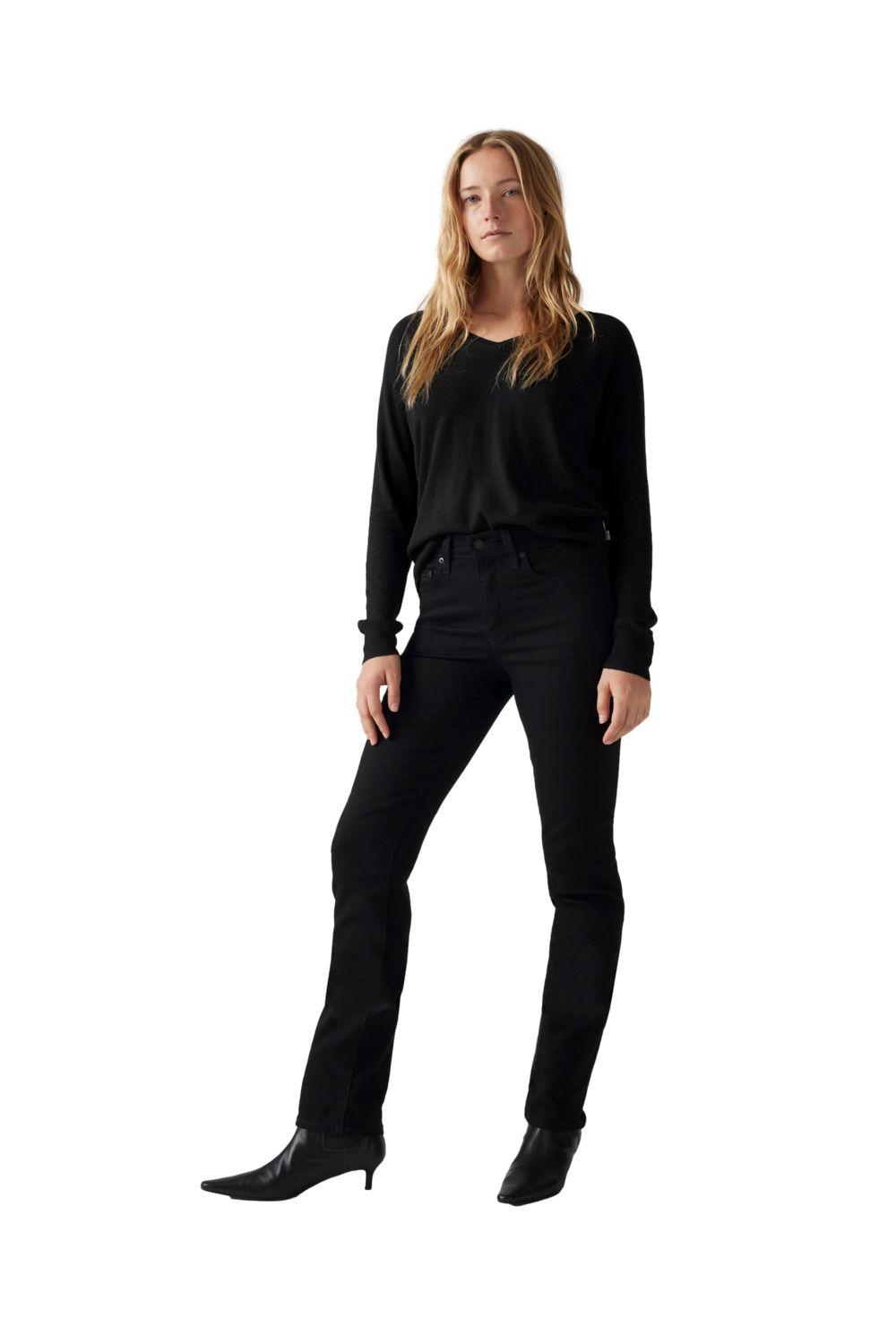 Jeans Mujer 724 High Rise Straight Negro Levis 18883-0321-3