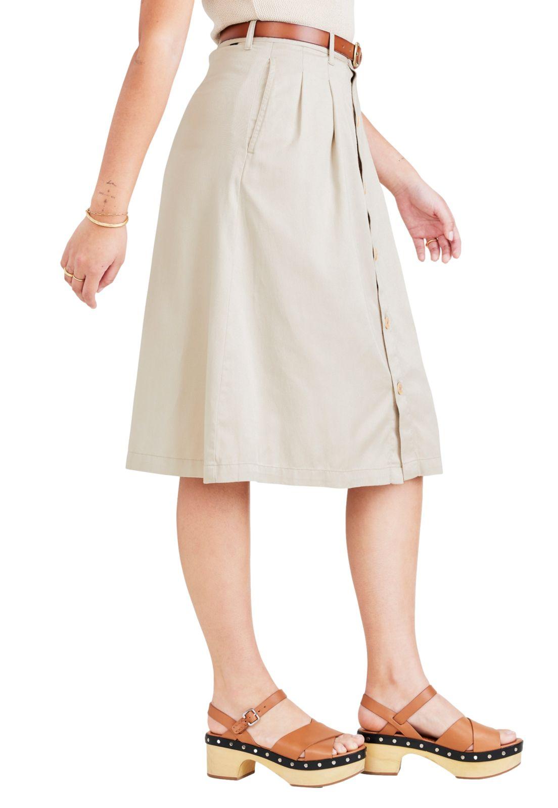 Falda Mujer Skirt Beige A4273-0005-1