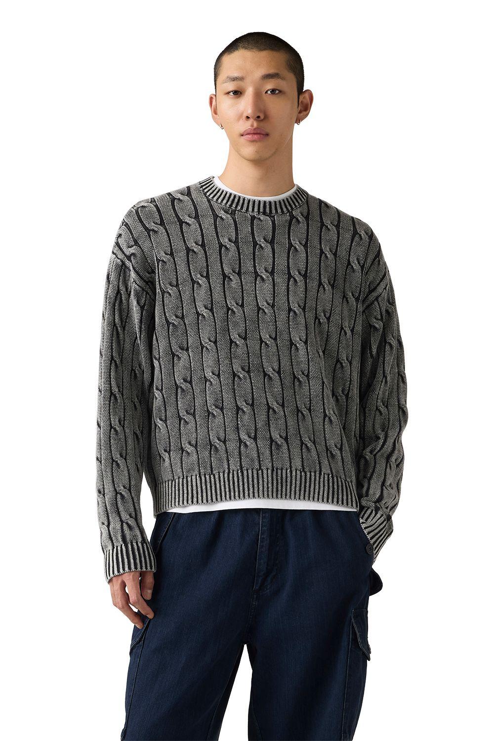 Sweater Hombre Carmel Cable Crew Negro Levis 0058W-0002-5