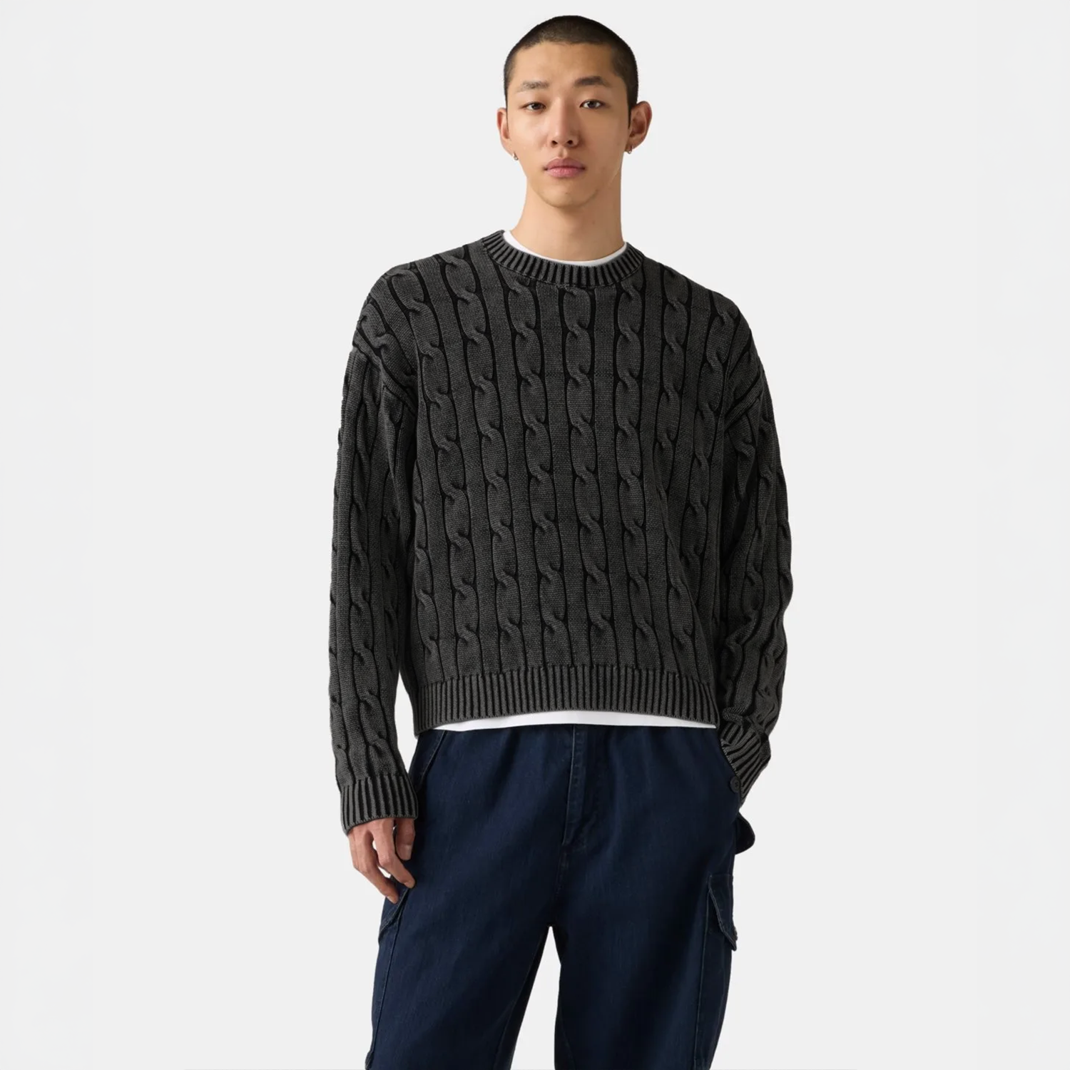 Sweater Hombre Carmel Cable Crew Negro Levis 0058W-0002-3