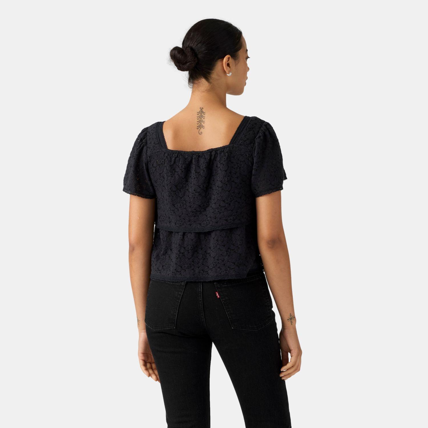 Blusa Mujer Dom Lace Blouse Negro Levis 007XH-0006-1