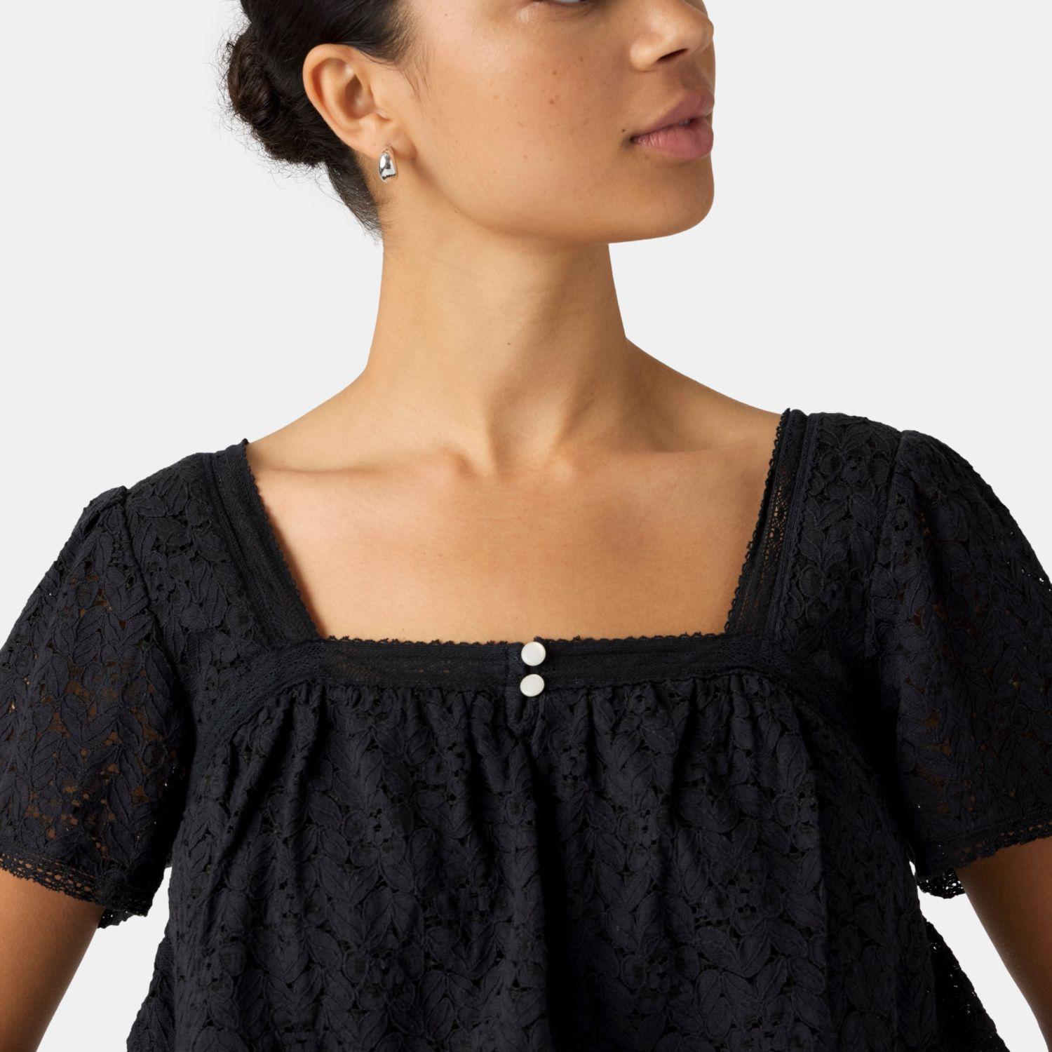 Blusa Mujer Dom Lace Blouse Negro Levis 007XH-0006-3