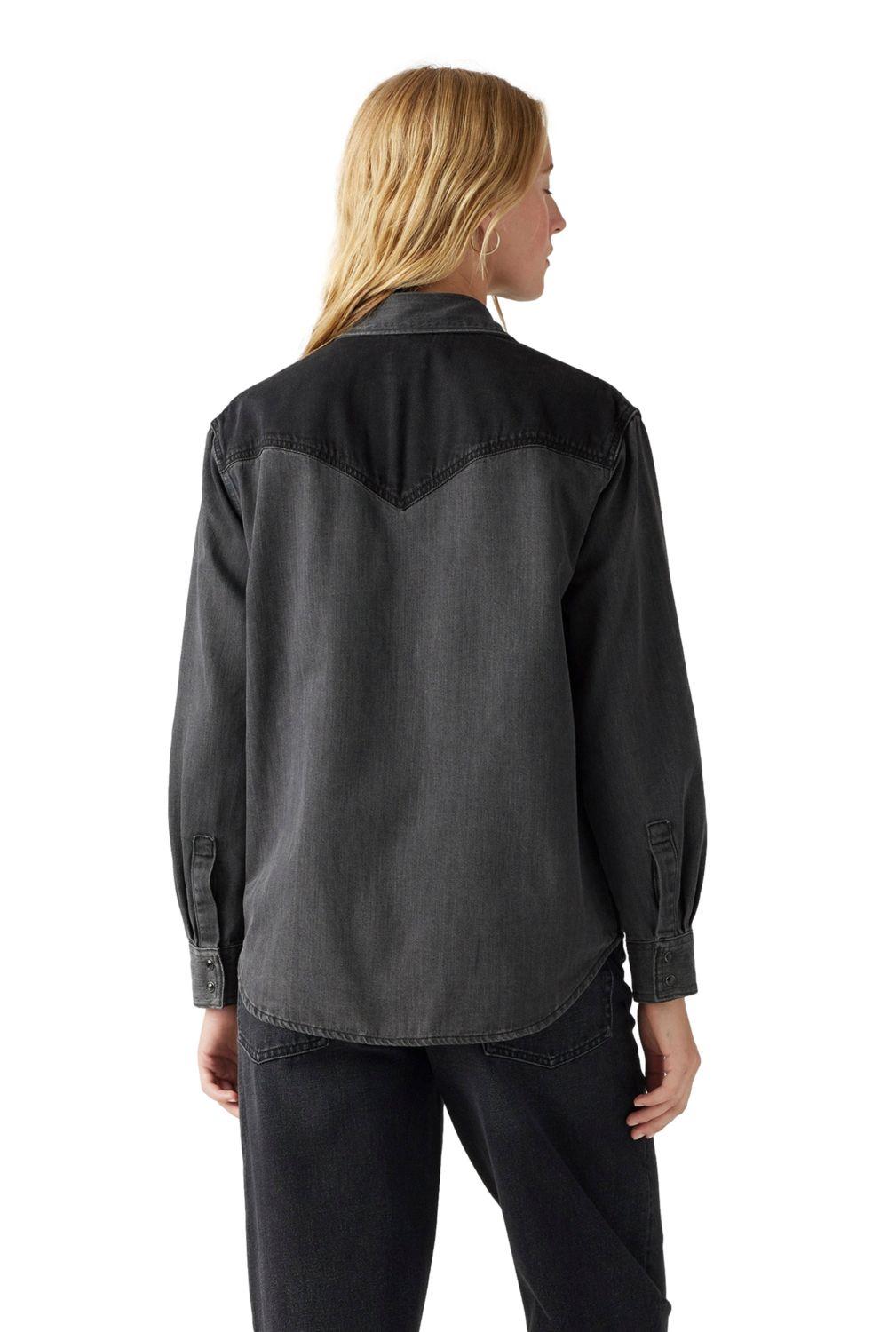 Camisa Mujer Sawyer Western Shirt Negro Levis A7620-0011-1