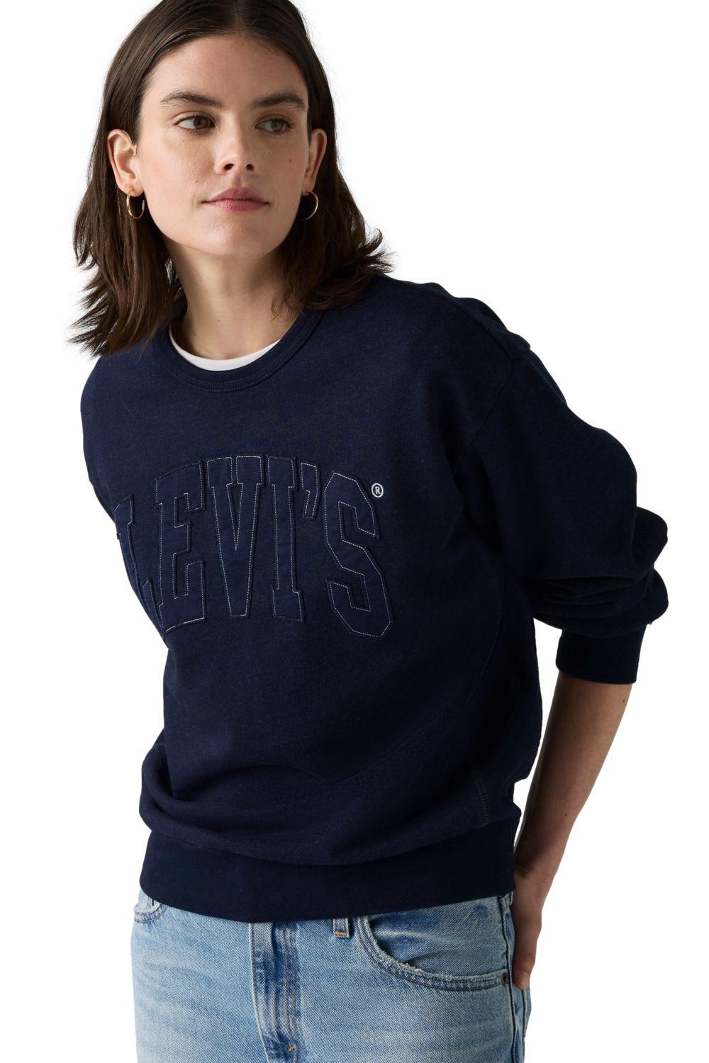 Polerón Mujer Graphic Heritage Crew Azul Levis A7288-0086-2