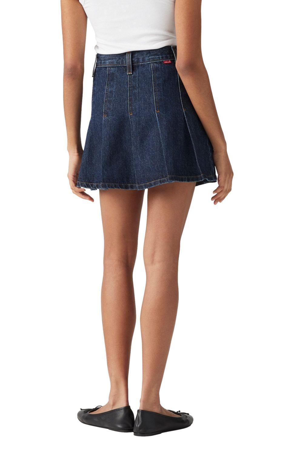 Falda Mujer Pleated Mini Skirt Azul Levis 001VO-0002-2